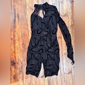 Weissman Black Unitard Acro Contemporary/Jazz costume AS